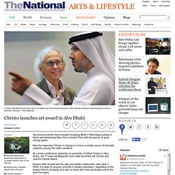 Christo launches art award in Abu Dhabi
