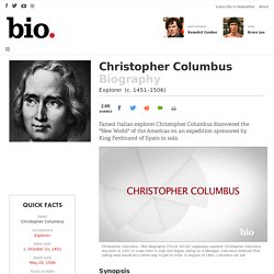 Christopher Columbus - Biography - Explorer