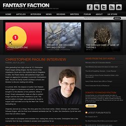 Christopher Paolini Interview