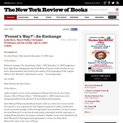 ‘Proust’s Way?’: An Exchange by Lydia Davis, Marcel Muller, and Christopher Prendergast