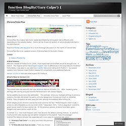 ChromaTabs Plus « function BlogBy(‘Gary Calpo’) {