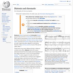 Diatonic and chromatic