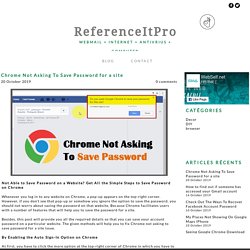 Chrome Not Asking To Save Password for a site