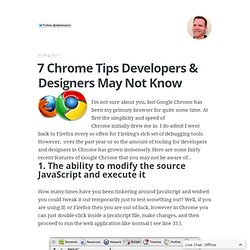 7 Chrome Tips Developers & Designers May Not Know