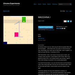 Chrome Experiments - "MACCHINA I" by 5013