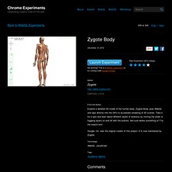 Chrome Experiments - "Body Browser" par Google Health & Google Chrome équipes