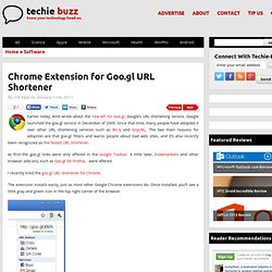 Chrome Extension for Goo.gl URL Shortener