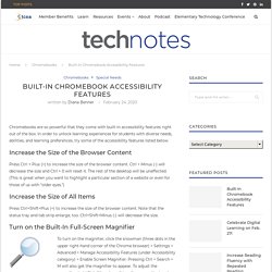 Built-In Chromebook Accessibility Features