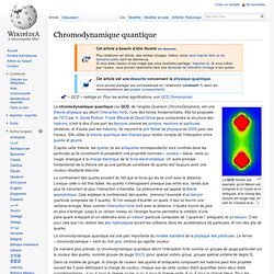 Chromodynamique quantique