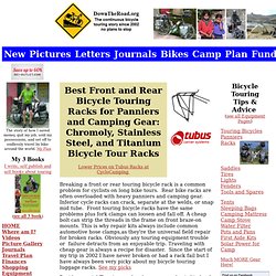 Front and rear chromoly steel bicycle touring racks carriers for panniers and luggage