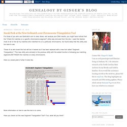 Sneak Peek at the New Gedmatch.com Chromosome Triangulation Tool