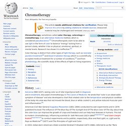 Chromotherapy