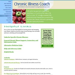 Chronic Illness Coach - Helpful Links