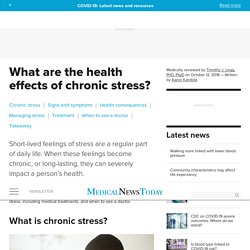 Chronic stress: Symptoms, health effects, and how to manage it