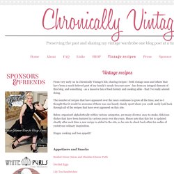 Chronically Vintage: Vintage recipes