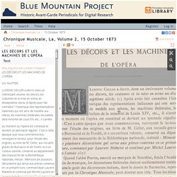 Chronique musicale, La 15 October 1873 — Princeton Blue Mountain collection