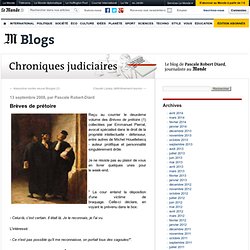 Brèves de prétoire - Chroniques judiciaires - Blog LeMonde.fr