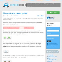 Chronoforms start guide