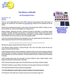 Chronological History of Health 540-1945