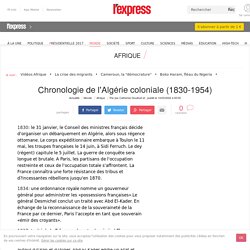 Chronologie de l'Algérie coloniale (1830-1954)
