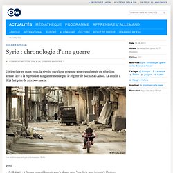 Syrie : chronologie d'une guerre