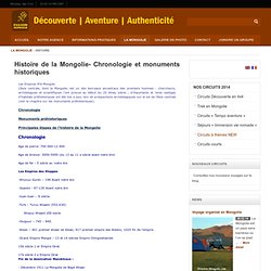 Histoire de la Mongolie- Chronologie et monuments historiques