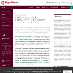 Chronologie des humanités numériques