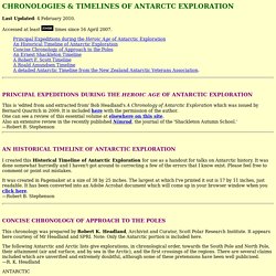Chronologies & Timelines of Antarctic Exploration