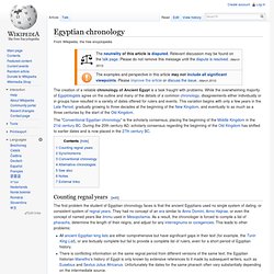 Egyptian chronology