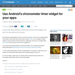 Use Android’s chronometer timer widget for your apps