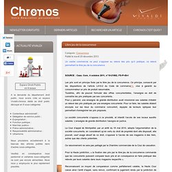 Chronos - Vivaldi avocats - Libre jeu de la concurrence
