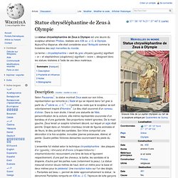 Statue chryséléphantine de Zeus à Olympie