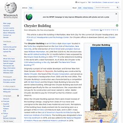 Chrysler Building - Wikipedia