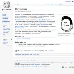 Chrysopoeia