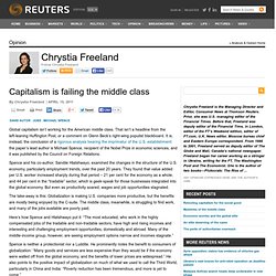 Capitalism is failing the middle class