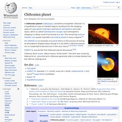 Chthonian planet