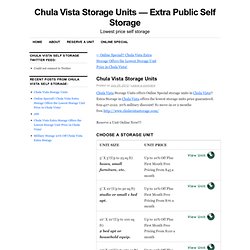 Chula Vista Storage Units