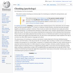 Chunking (psychology)