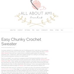 Easy Chunky Crochet Sweater - All About Ami