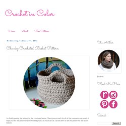 Chunky Crocheted Basket Pattern