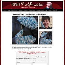Free Chunky Mitten Pattern for Magic Loop