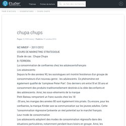 chupa chups - Comptes Rendus - 1059 Mots