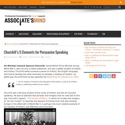 Churchill’s 5 Elements for Persuasive Speaking