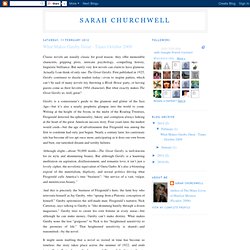 Sarah Churchwell: What Makes Gatsby Great - Times October 2009