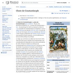 Chute de Constantinople