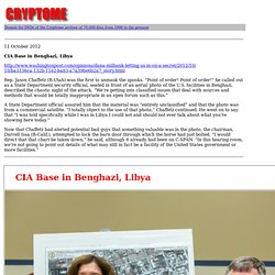 CIA Base in Benghazi, Libya