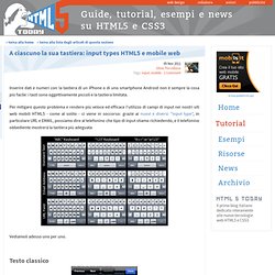 A ciascuno la sua tastiera: input types HTML5 e mobile web