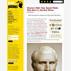 Cicero’s Web: How Social Media Was Born in Ancient Rome