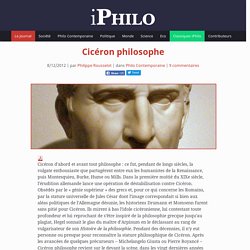 Cicéron philosophe