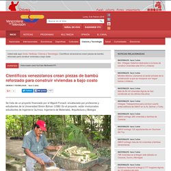 Científicos venezolanos crean piezas de bambú reforzado para construir viviendas a bajo costo